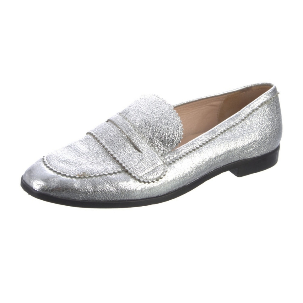 Loeffler Randall Silver Loafers - Picture 3 of 5